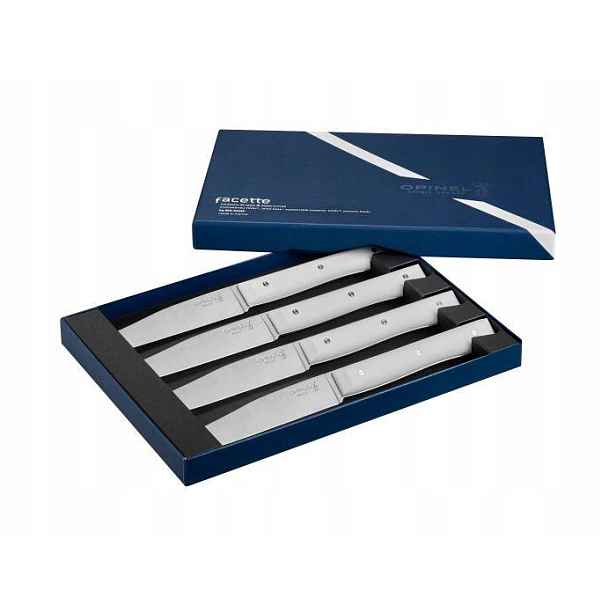 Opinel sada 4 nožů facette box white, elegantní nože