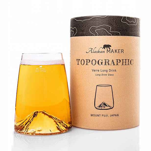 Sklenice Long Drink Topographic Fuji