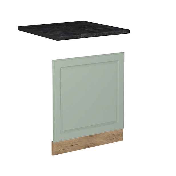 Vicco PŘEDNÍ PANEL R-Line, Mint venkovský dům/Zlatý mocný dub, 60 cm pracovná doska antracitová