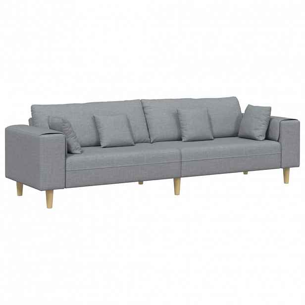 vidaXL Pohovka Světle šedá 250 x 77 x 76 cm textil