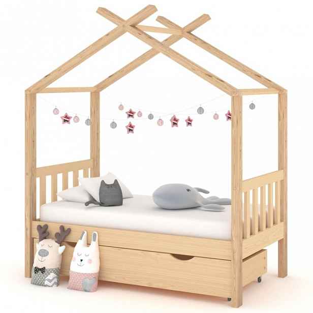 Dětská postel 70x140 borovice Dekorhome Přírodní dřevo