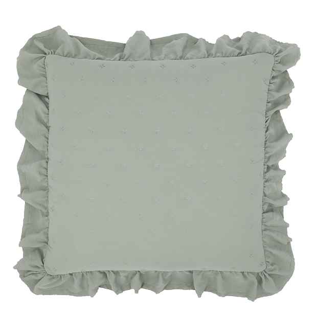 Jemně opálový povlak na polštář s volánkovým okrajem Aix Soft – 50*50 cm Chic Antique