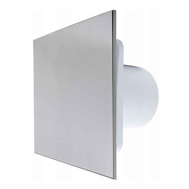 Koupelnový ventilátor Vents 125 s časovým spínačem Chrom Tichý 29 dB