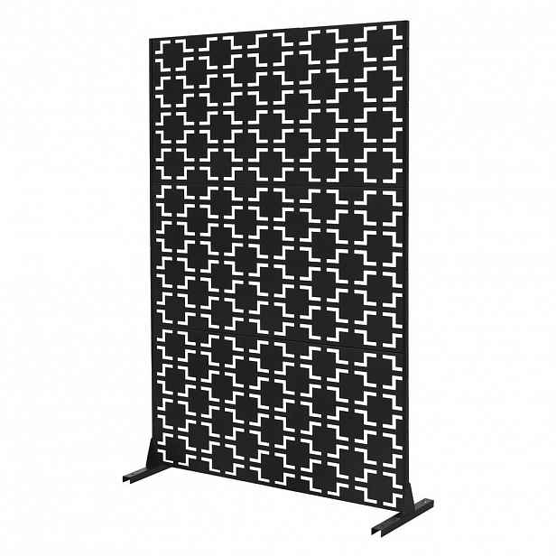ML-DESIGN KOVOVÁ ZÁSTĚNA Milano 120 x 180 cm, černá, z oceli