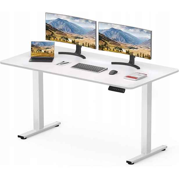 Elektrický Psací Stůl Nastavitelný 120X60 Jednodílná Paměťová Deska Výšky