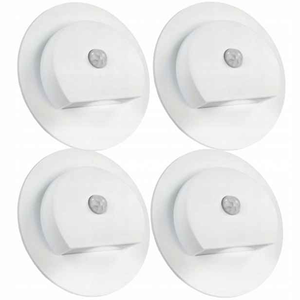 4X Led Schodišťová Lampa 230V, Lampa Na Schody, Senzor Pohybu Soumraku