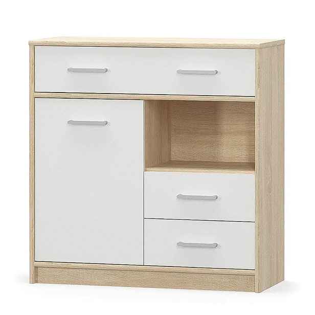 Casarredo Komoda 1D3S TIPS dub sonoma/bílá mat