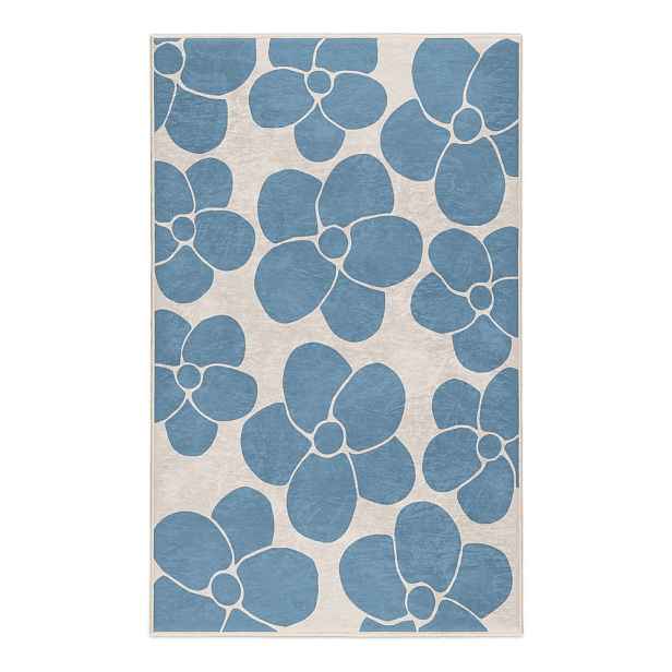 Modrý pratelný koberec 60x100 cm Blue Meadow – Mila Home