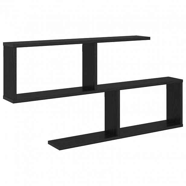 vidaXL Nástěnná polička Černý dub 100 x 12 x 50,5 cm Kompozitní dřevo