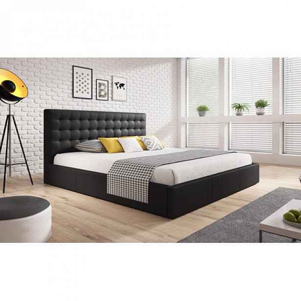 Čalouněná postel VERO rozměr 180x200 cm Černá