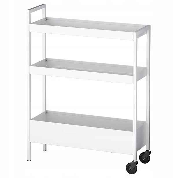 Ikea Nissafors Mobilní vozík Bílý 50.5x19x67 cm, ocel