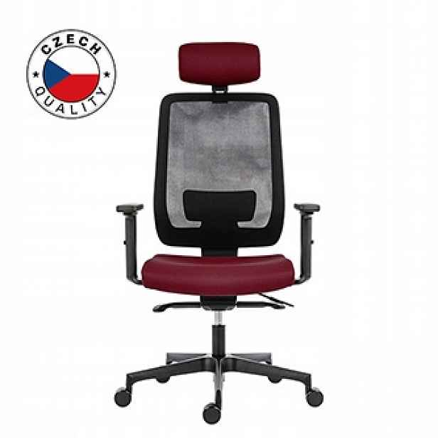 Powerton Ergo Lucie Ergonomická kancelářská židle, Červená