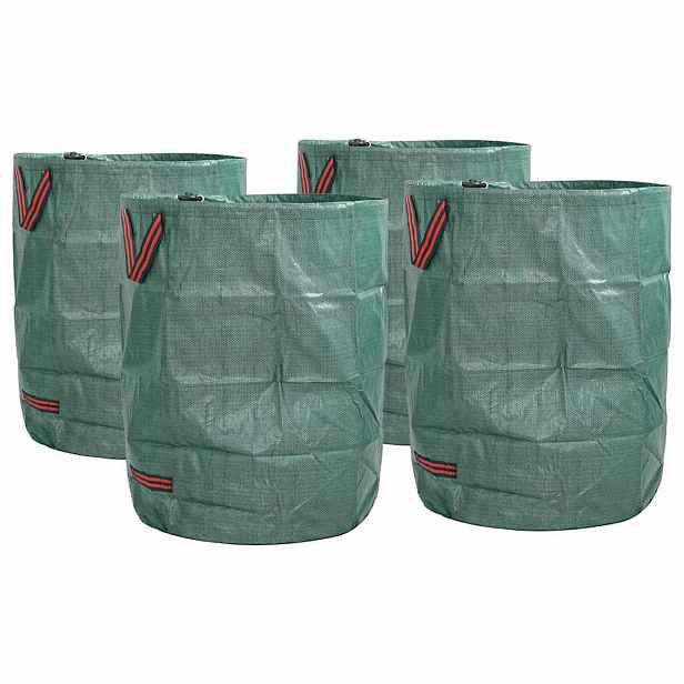 vidaXL Pytle na zahradní odpad 4 ks 300 l Zelená Polypropylen