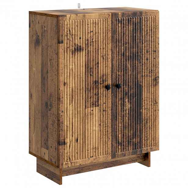 vidaXL Servírovací skříň Staré dřevo 66 x 34,5 x 90 cm