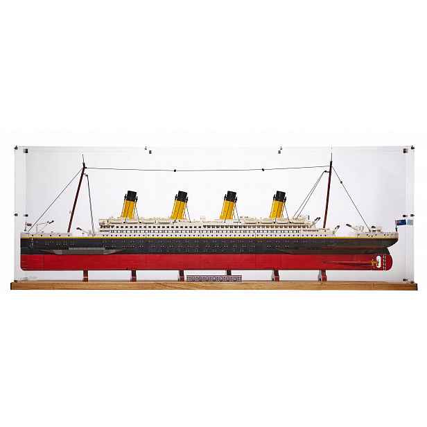 Vitrína L Wood Blacked Brick pro Lego 10294 Creator Expert Titanic