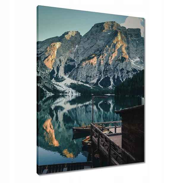 Obrazy 60x80 Dřevěný domek v horách