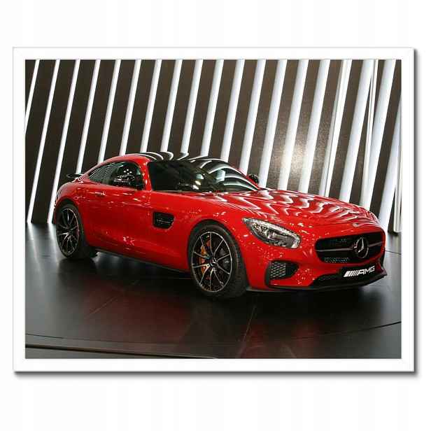 Plakáty v rámu 50x40 Červený Mercedes Amg