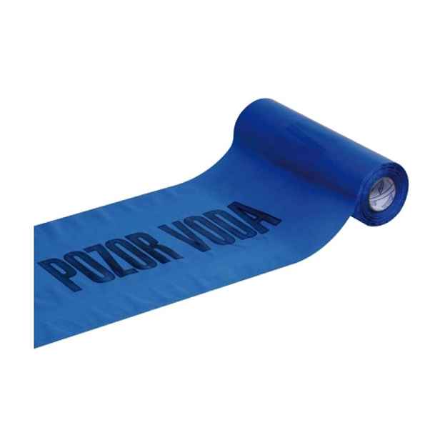 GTEX Výstražná fólie modrá s potiskem, 22cm x 250m