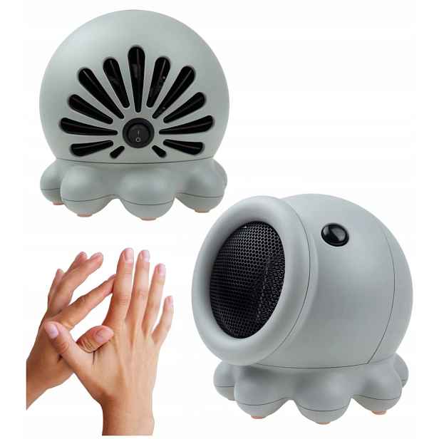 Termoventilátor Ohřívač Farelka Ohřívač 500W 230V Chobotnice Šedá