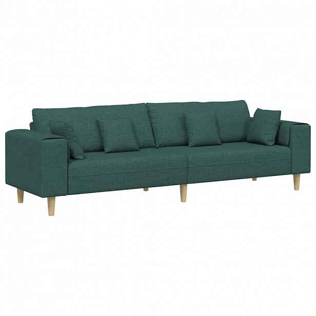 vidaXL Pohovka Tmavě zelená 250 x 77 x 76 cm textil