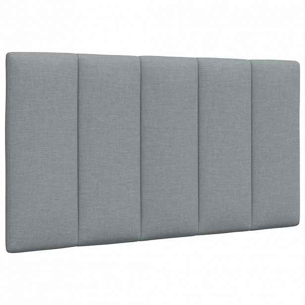 vidaXL Polštář na čelo postele Hanko světle šedý 90 cm textil