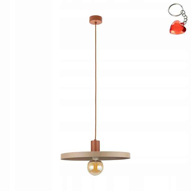 Závěsná Stropní Svítidlo Sila 40 cm Béžová Kov E27 15W Regulace Tk Lighting