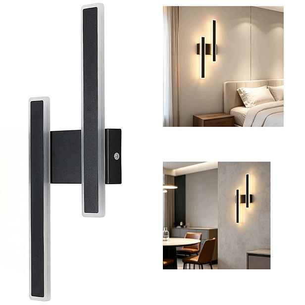 Nástěnná Lampa Nástěnné Led Černá Moderní Chodba Obývací Pokoj 32W 3000K