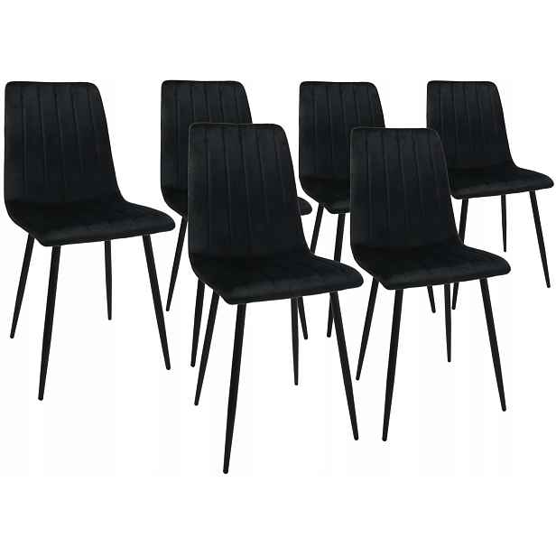Sada 6 židlí DankorDesign Axa černá