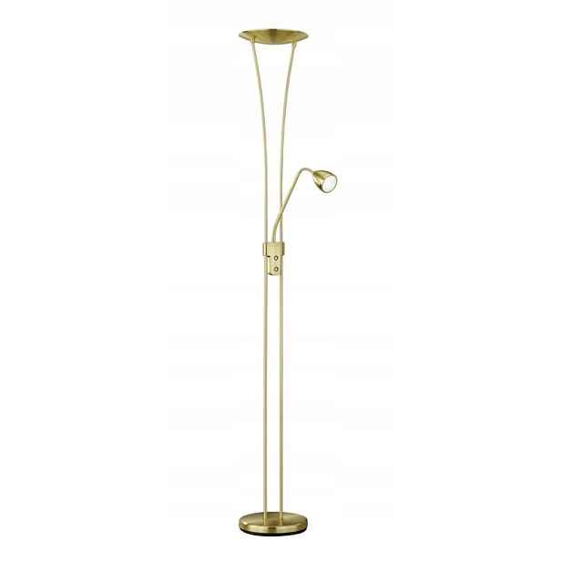Moderní stojící podlahová lampa zlatá Trio