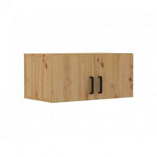 Nástavec nad šatní skříň MABAKA - šířka 80 cm, dub artisan
