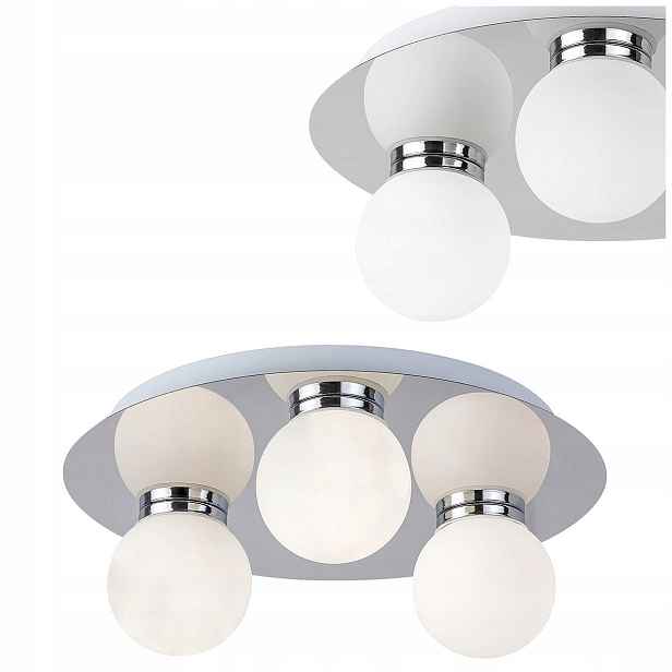 Stropní svítidlo do koupelny G9 IP44 3 skleněné koule Becca 2113 Rabalux