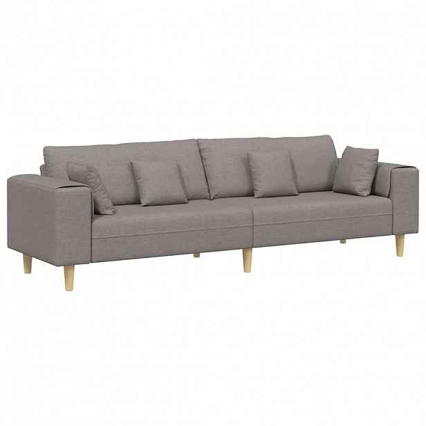 vidaXL Pohovka Taupe 250 x 77 x 76 cm textil