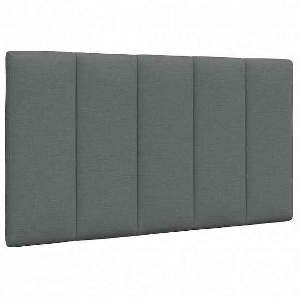 vidaXL Polštář na čelo postele Hanko tmavě šedý 90 cm textil