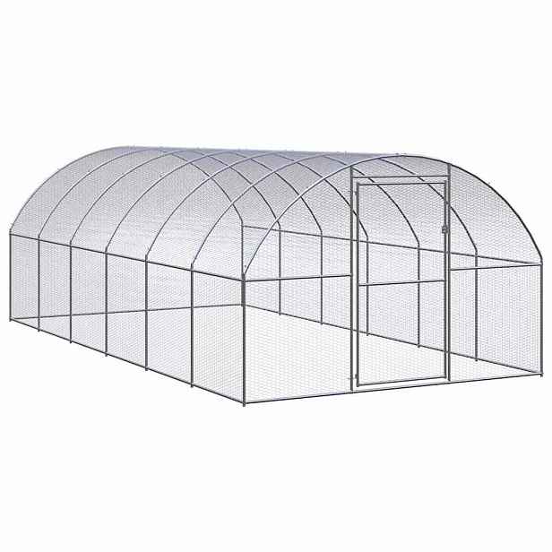 vidaXL Venkovní klec pro kuřata 3 x 6 x 2 m pozinkovaná ocel