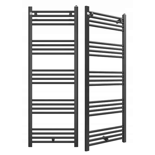 Koupelnový Radiátor 140/50 cm Černý Žebříkový Radiátor Moderní Puerto