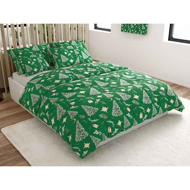 Povlečení z mikrovlákna GREEN CHRISTMAS zelené Rozměr povlečení: 70 x 90 cm | 140 x 220 cm