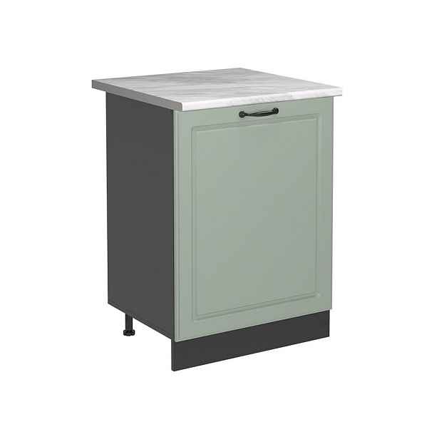 Vicco SPODNÍ SKŘÍŇKA KUCHYŇSKÉ LINKY R-Line, Mint venkovský dům/Antracit, 60 cm s 1 dveřmi pracovná doska Mramor