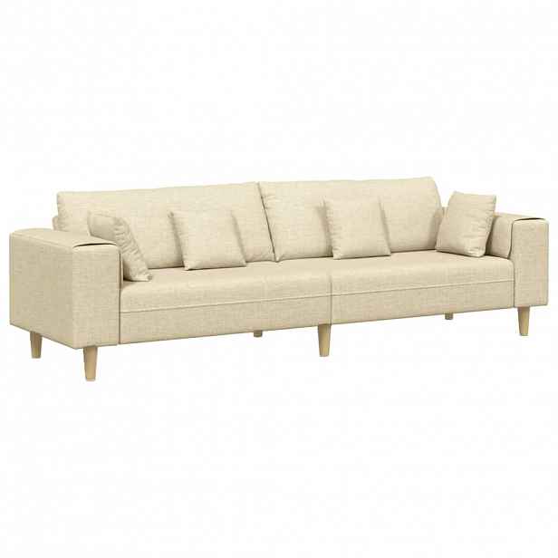 vidaXL Pohovka Krémová 250 x 77 x 76 cm textil