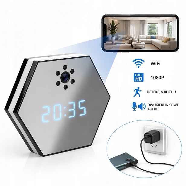 WiFi Full Hd kamera detekce pohybu audio 2-way Ir 15 m mini