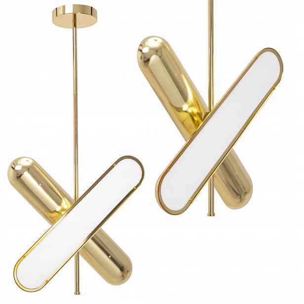 Závěsné Stropní Svítidlo Led Bílo-zlatá Moderní Glamour Do Obývacího Pokoje