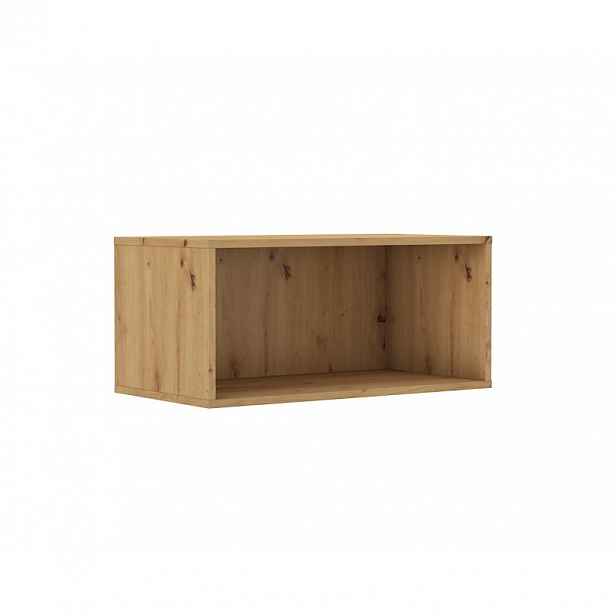 Otevřená nástavba na šatní skříň MABAKA - šířka 80 cm, dub artisan