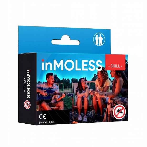Ultrazvukový odpuzovač proti komárům Inmoless Chill přenosný, bílý