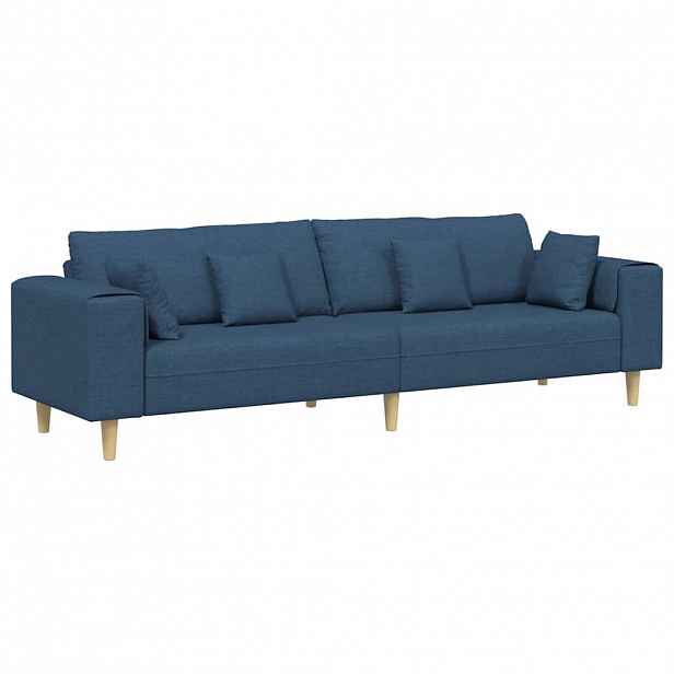 vidaXL Pohovka Modrá 250 x 77 x 76 cm textil