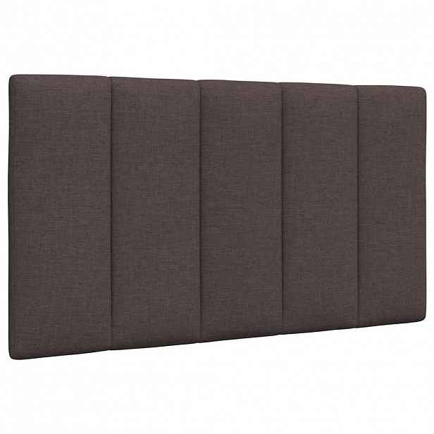 vidaXL Polštář na čelo postele Hanko tmavě hnědý 90 cm textil