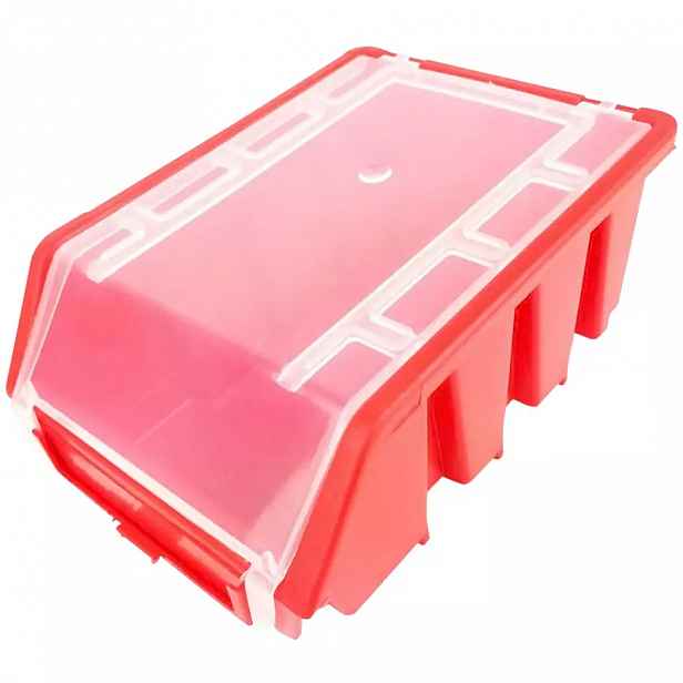 Zásobník plastový s víkem Ergobox 2 Plus červený