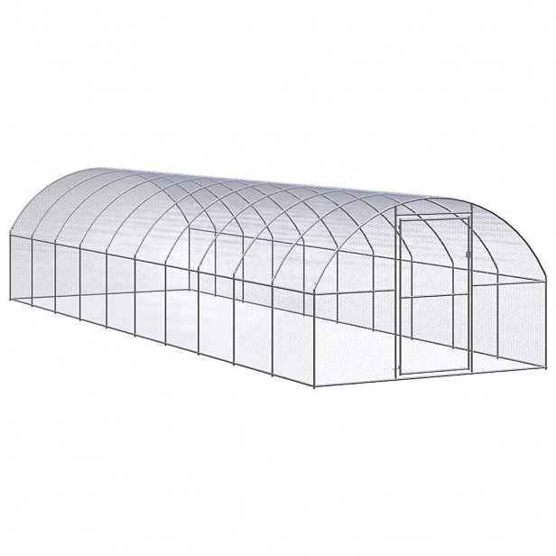 vidaXL Venkovní klec pro kuřata 3 x 10 x 2 m pozinkovaná ocel