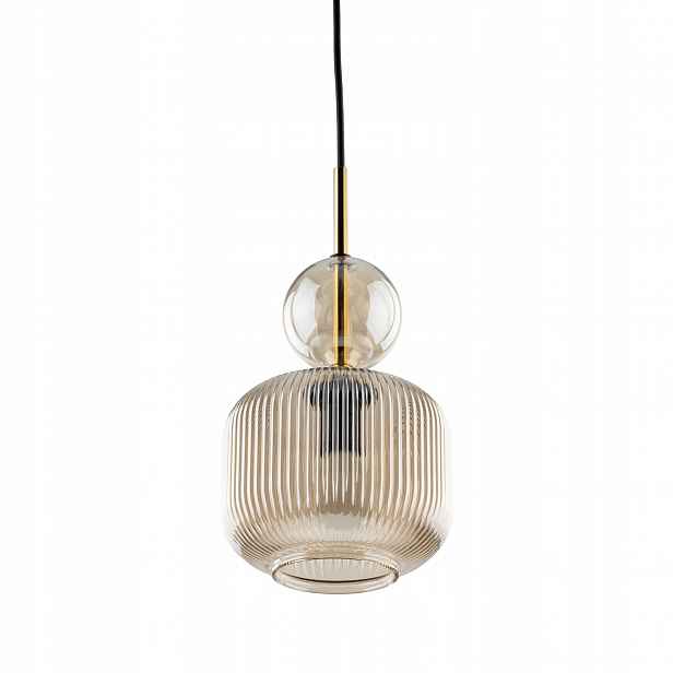 Závěsná lustrová lampa do ložnice obývacího pokoje sklo Sophia Cognac