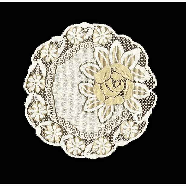 Dekorační žakárový ubrousek SOFIA krémová/zlatá Ø 40 cm MyBestHome