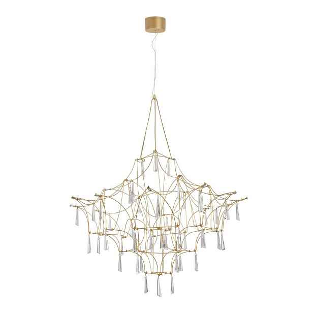 Kovové LED závěsné svítidlo ve zlaté barvě ø 80 cm Goro – Nova Luce