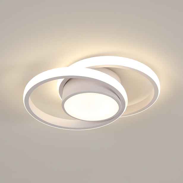Stropní Lampa Bílá Závěsná Led Moderní Do Obýváku Kulatá 4500K 32W